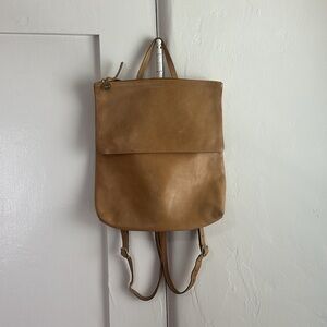 Clare V Caramel Leather Backpack